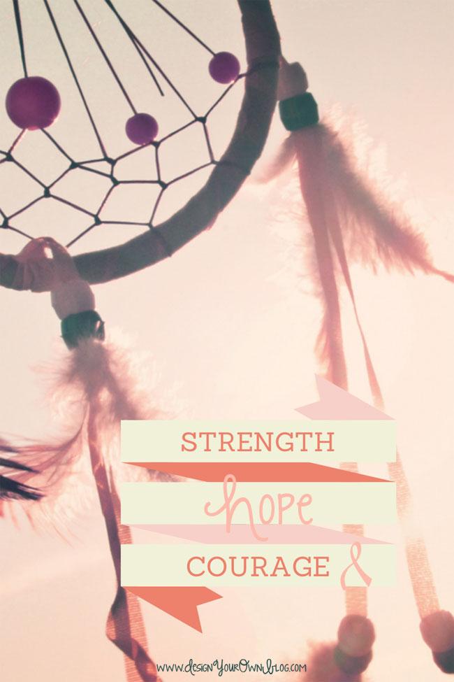 Strength, hope and courage to win the fight against breast cancer! www.DesignYourOwnBlog.com