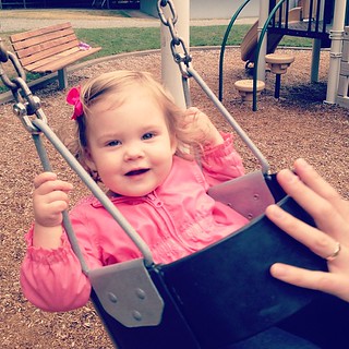 Always her go-to playground activity.