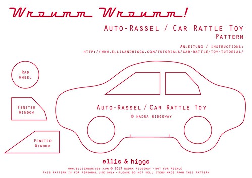 Auto-Rassel / Car Rattle Toy Pattern