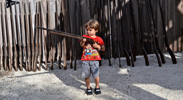 Musket gun training for kids at colonial quarter st augustine florida