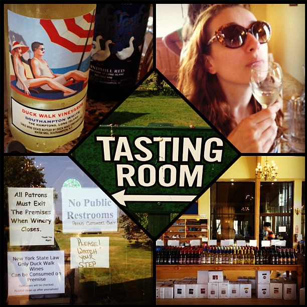 Wine tasting at Duck Walk Vineyards in the Hamptons