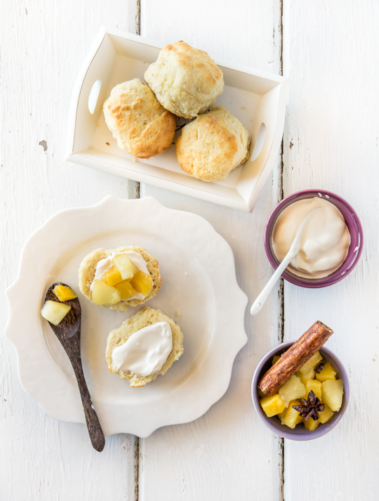 Scones with Spiced Pineapple & Apples