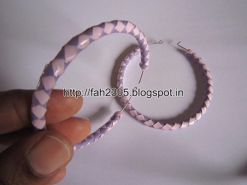 Handmade Jewelry - Paper Hoop Earrings  (2) by fah2305