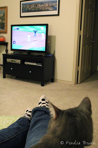 Sammy watches the World Series