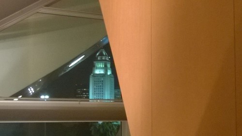 Los Angeles City Hall from the lobby at the Walt Disney Concert Hall