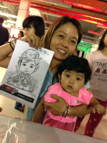 caricature live sketching for NTUC U Grand Prix Experience 2013 - 46