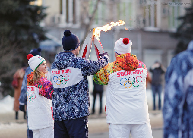 Олимпийский огонь в Краснодаре