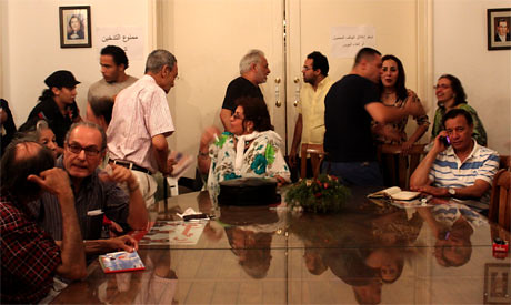 Artists and intellectuals sit-in at the Egyptian Ministry of Culture. The group wants a repudiation of the actions of the former Minister of Culture under Morsi. by Pan-African News Wire File Photos