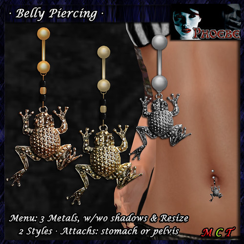 *P* Frog Belly Piercing ~3 Metals~
