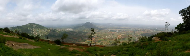 Cycling to Nandi Hills - inside the fort - the view around the hill