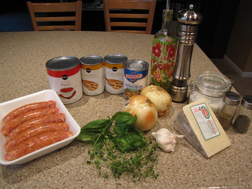 Italian Sausage with Herbed Beans Ingredients