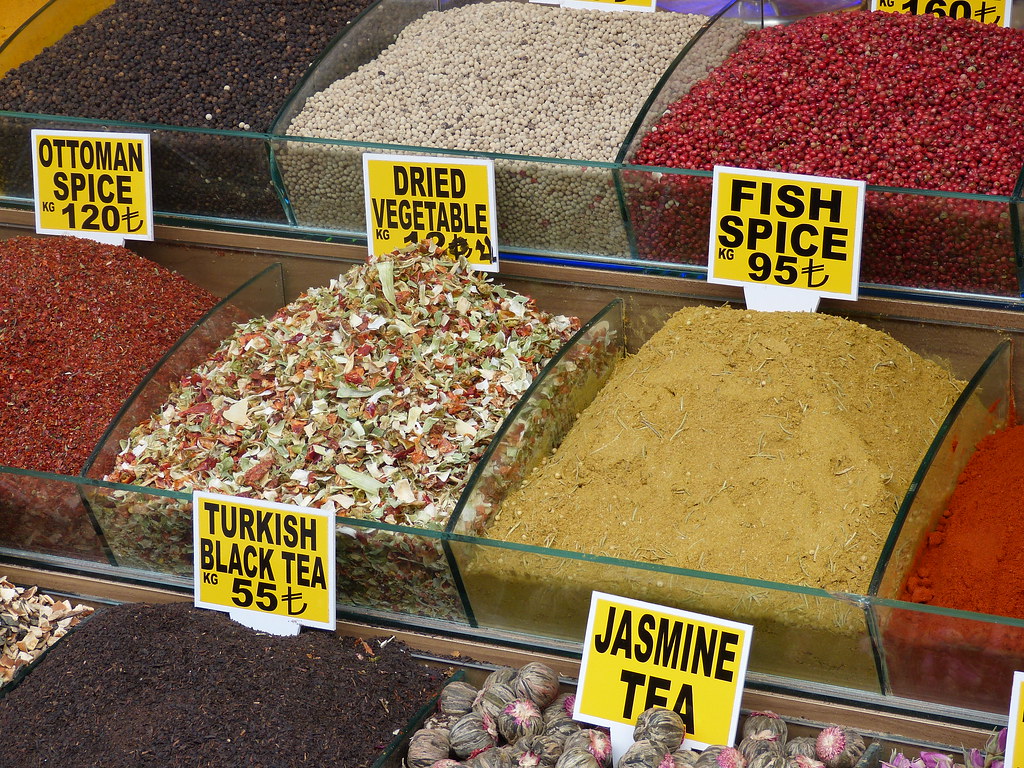 Spices in Arasta Bazaar, Istanbul