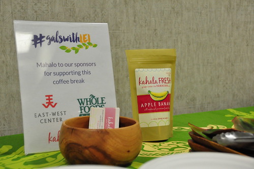 Mahalo to #galswithLEI co-sponsors Whole Foods and Kahala Fresh for the coffee break refreshments