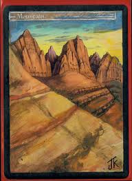Mountain Magic Card Altered Art Magic the Gathering Art