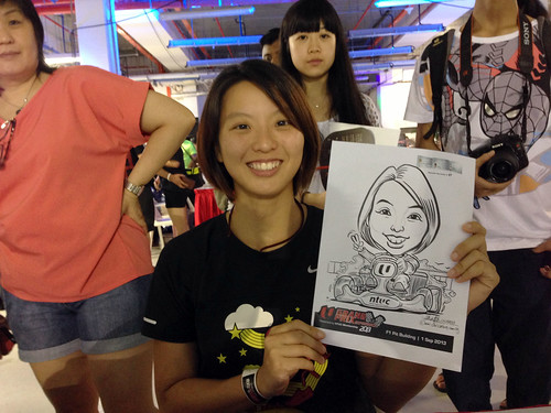 caricature live sketching for NTUC U Grand Prix Experience 2013 - 48