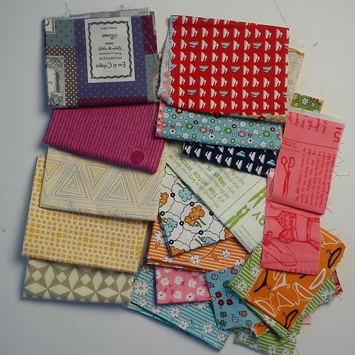 Swap fabrics received from Lily's Quilts