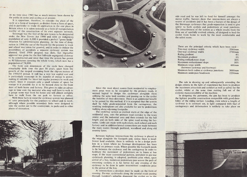 Cycleways of Stevenage leaflet c.1975