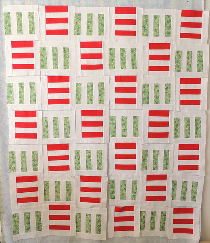 Red & Green Flannel Stripes Blocks