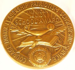 Amer. Legion 1973 medal rev of 1962 2.5in