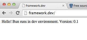 framework.dev Bun Framework