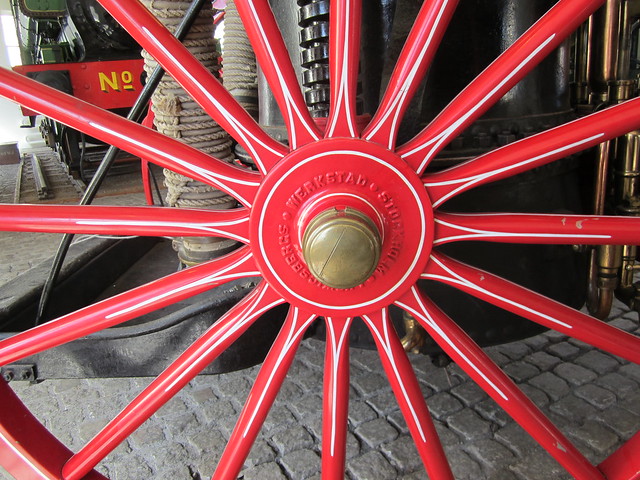 Red Train Wheel