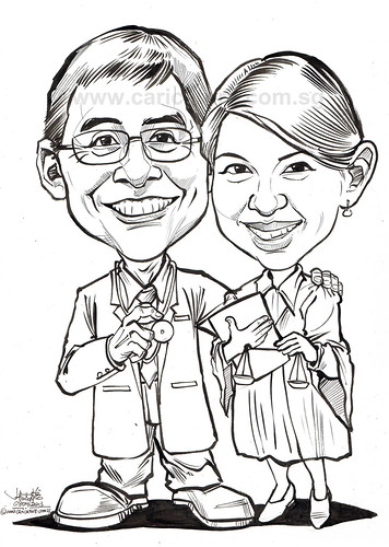 Aviation doctor and lawyer caricatures