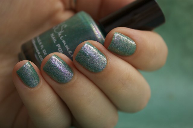 12 KBShimmer Teal Another Tail with 2 coats Eva Mosaic topcoat
