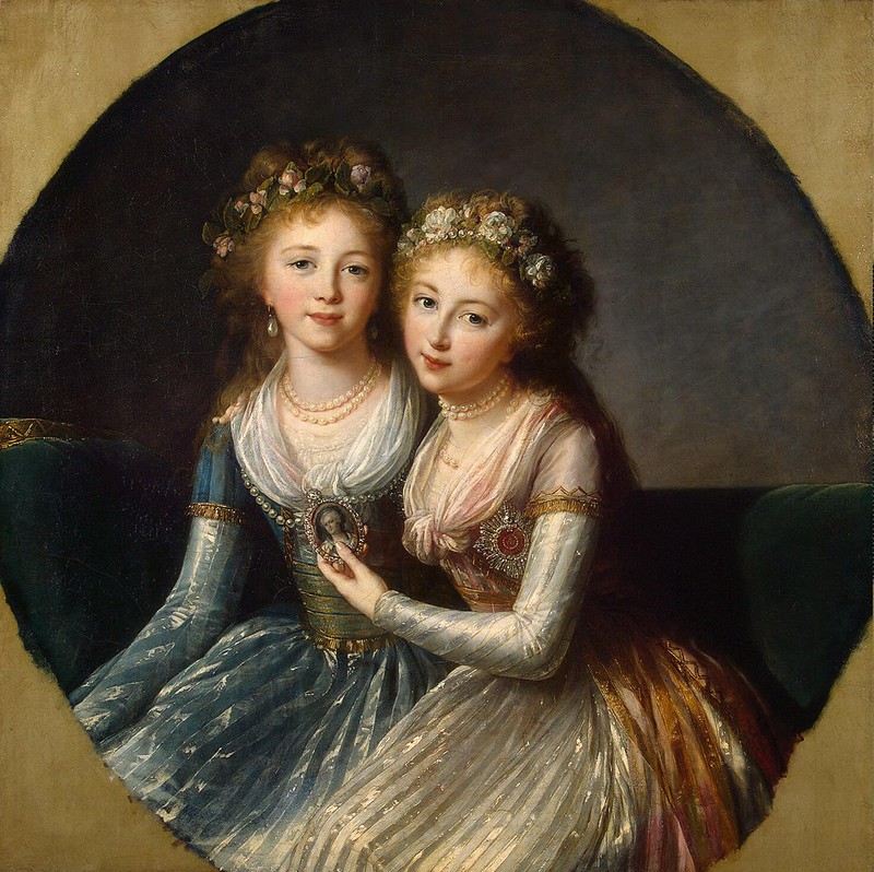 Alexandra and Elena, Daughters of Paul I of Russia by Élisabeth Vigée-Lebrun, 1796
