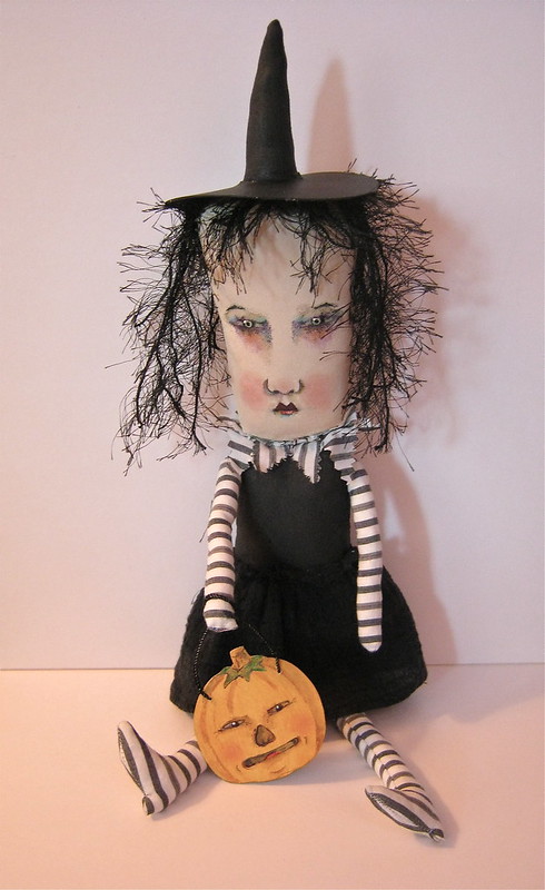 Halloween witch art doll