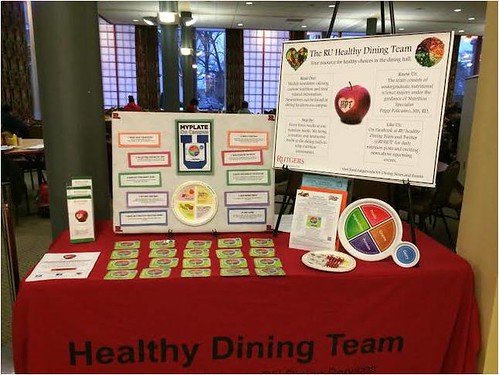 The RU Healthy Dining Team hosted a MyPlate nutrition education booth earlier this year.