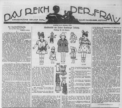 Hamburger Anzeiger, 6.11.1926, Das Reich der Frau: Weekly supplement for women