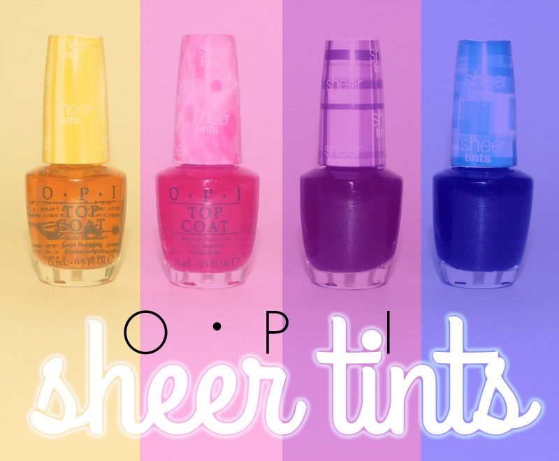 OPI Sheer Tints- Amberassed, Magentale, Violet, and Teal (2)