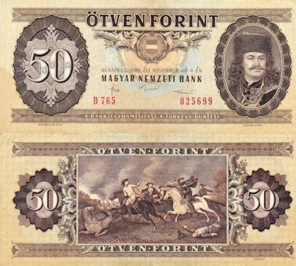 50 Forintov Maďarsko 1986, Pick 170g