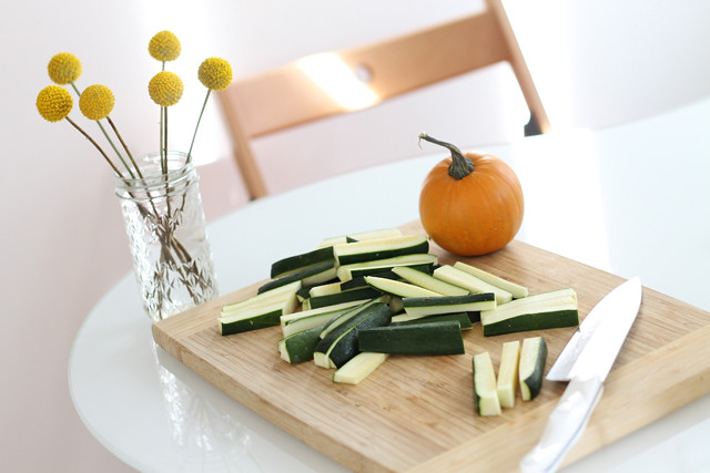 Fall Recipe: Zucchini Oven Fries with Pumpkin Mustard