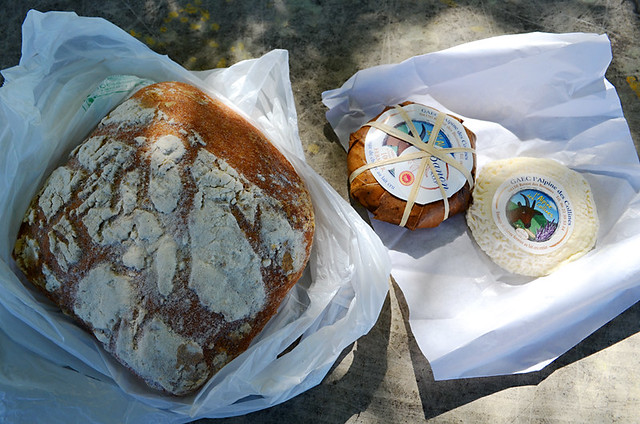 Banon Cheese and bread, Banon, Provence, France