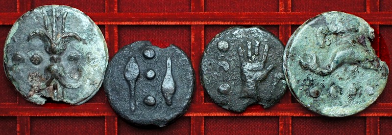 RRC 025 Sickle series Aes Grave triens, quadrans, Ahala collection coins of the Roman Republic