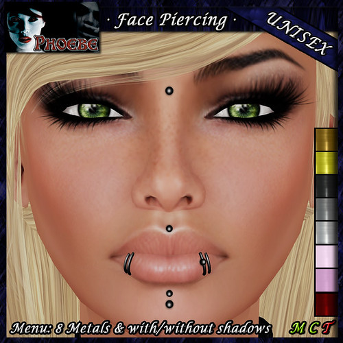 P Unisex Face Piercing K9 ~8 Metals~