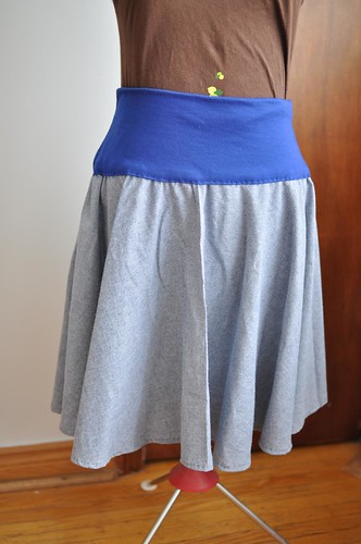 blue full skirt