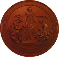 1876 Centennial commemorative medal obverse