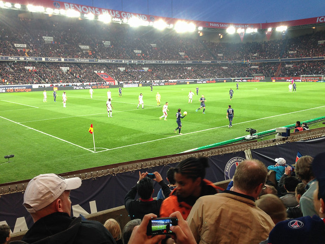 Paris Saint-Germain game at night