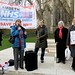 Save the NHS: Louise Irvine speaks outside Parliament on February 27, 2014