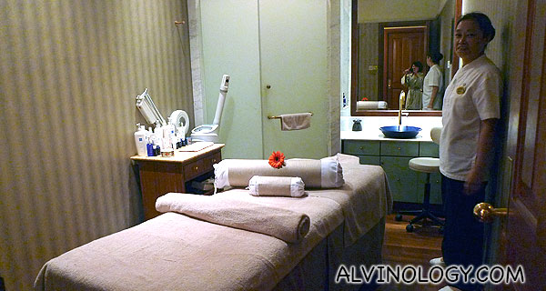 The spa and massage room 