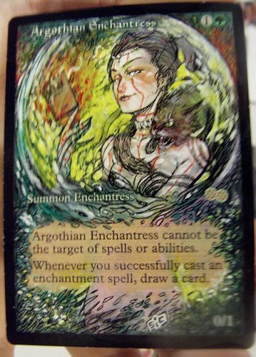 Argothian Enchantress Magic the Gathering altered mtg alter