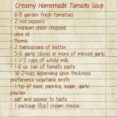 tomato soup ingredient list