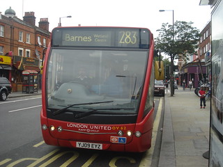 London United OV62* on Route 283*, Goldhawk Road (diversion)
