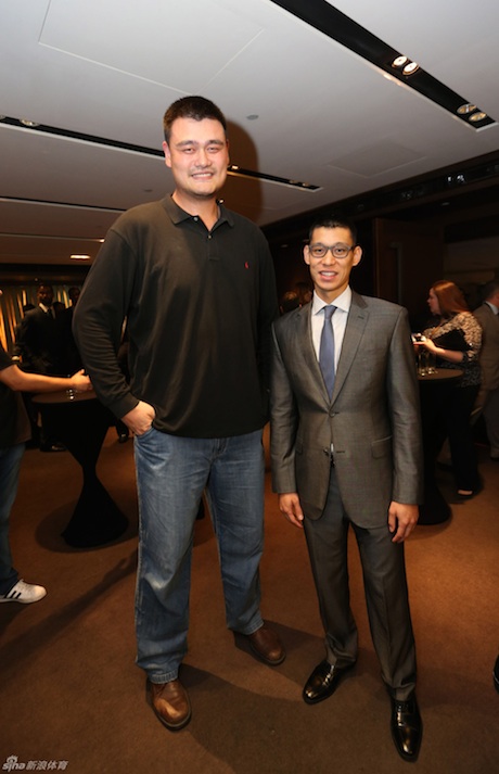 October 11, 2013 - Yao Ming and Jeremy Lin at a Welcome Reception as part of the 2013 Global Games at the Regent Hotel in Taipei, Taiwan