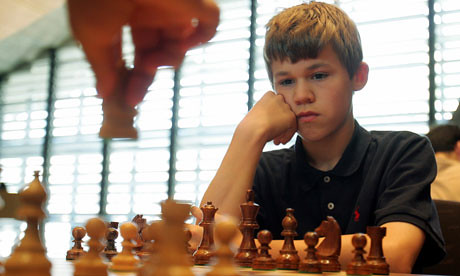 Magnus Carlsen, aged 14.