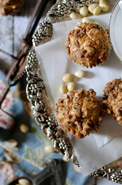 Pumpkin Cream Cheese Muffins with Almond Streusel Topping