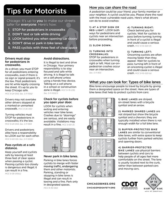 Tips for Motorists - side by side