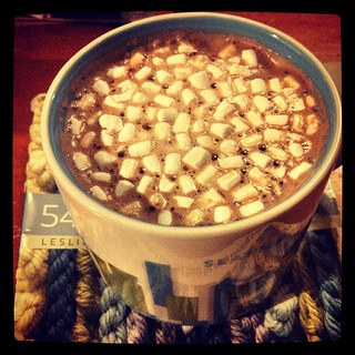 Oh, you know, I'm having a little #hotchocolate with my #marshmallows #winterwontend